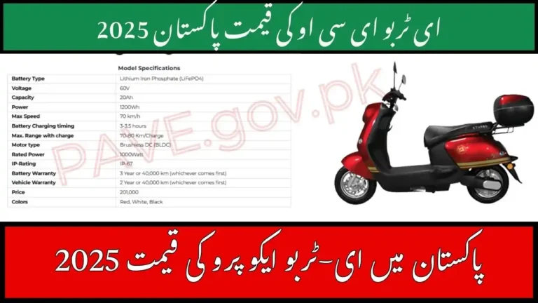 E-Turbo ECO 2025 Price in Pakistan Latest Electric Scooter Features & Review 3 E-Turbo ECO