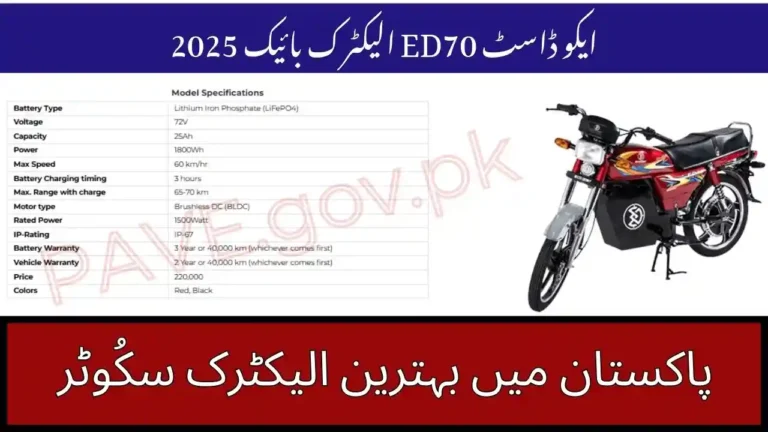 ECODOST ED70 Electric Bike 2025 in Pakistan – Price, Specs & Features 7 ECODOST ED70 Electric Bike 2025