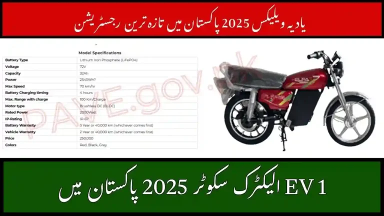 EV 125 2025 in Pakistan 72V LiFePO4, 2000W Motor, 100 Km Range, Price & Specs 5 EV 125 2025
