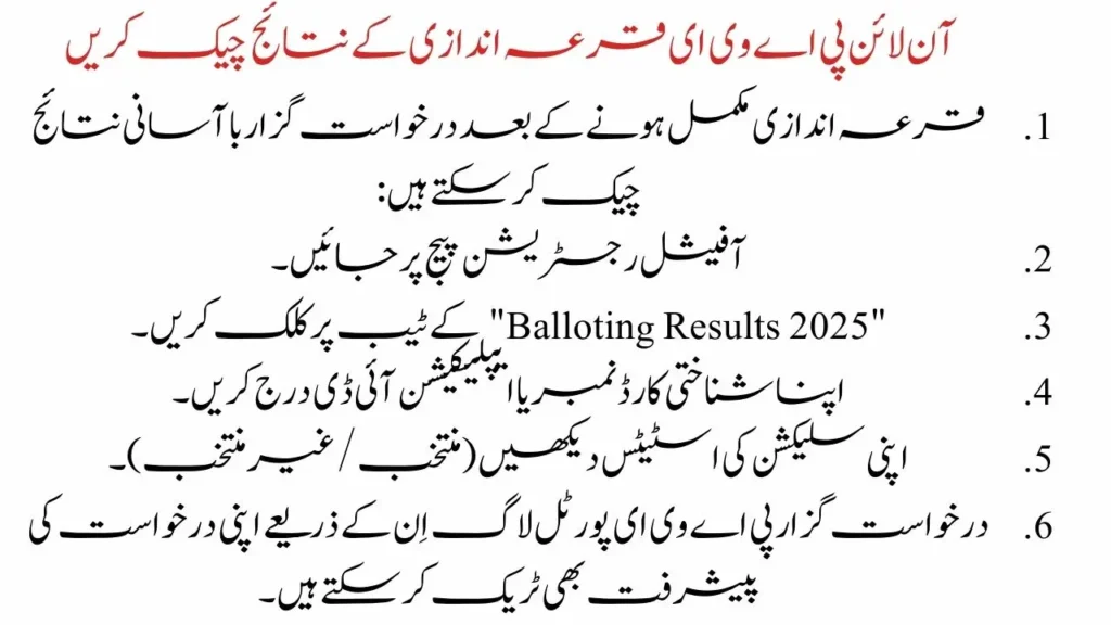 Easy Guide to PAVE Balloting 2025 – Selection Process and Results Check 2 How to Check PAVE Balloting 2025 Results Online