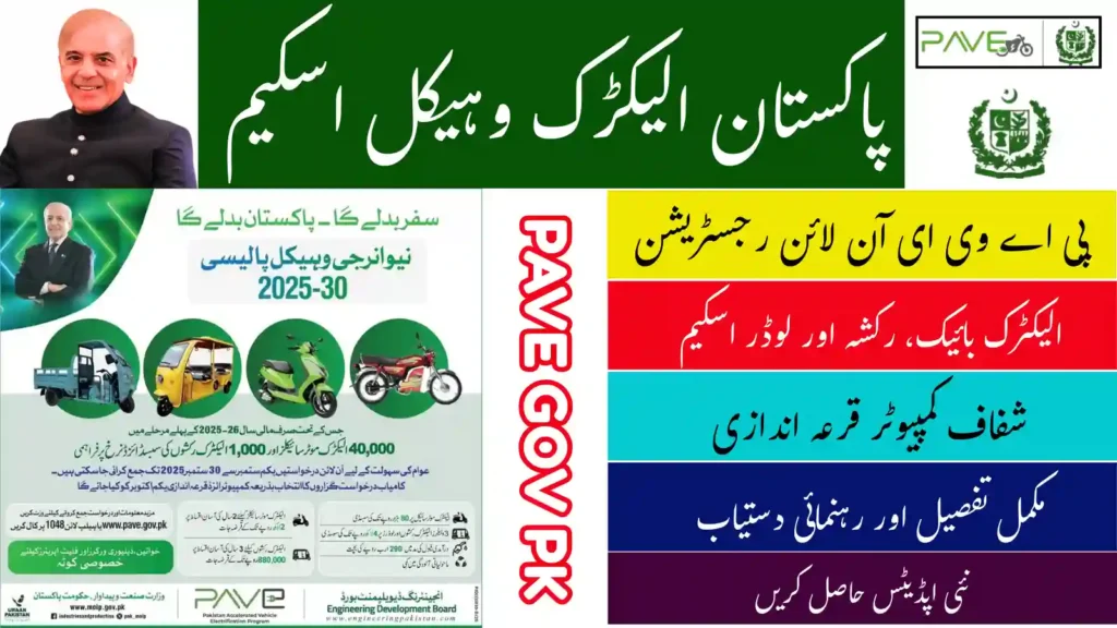 PAVE.gov.pk Registration 2025–30 | PAVE Portal Login – Create Account & CNIC Verify for EV Subsidy 8 PAVE Portal Login