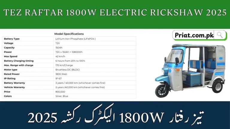 Tez Raftar 1800W Electric Rickshaw 2025 72V 150Ah LiFePO4 Battery 170km Range 3 Tez Raftar 1800W Electric Rickshaw