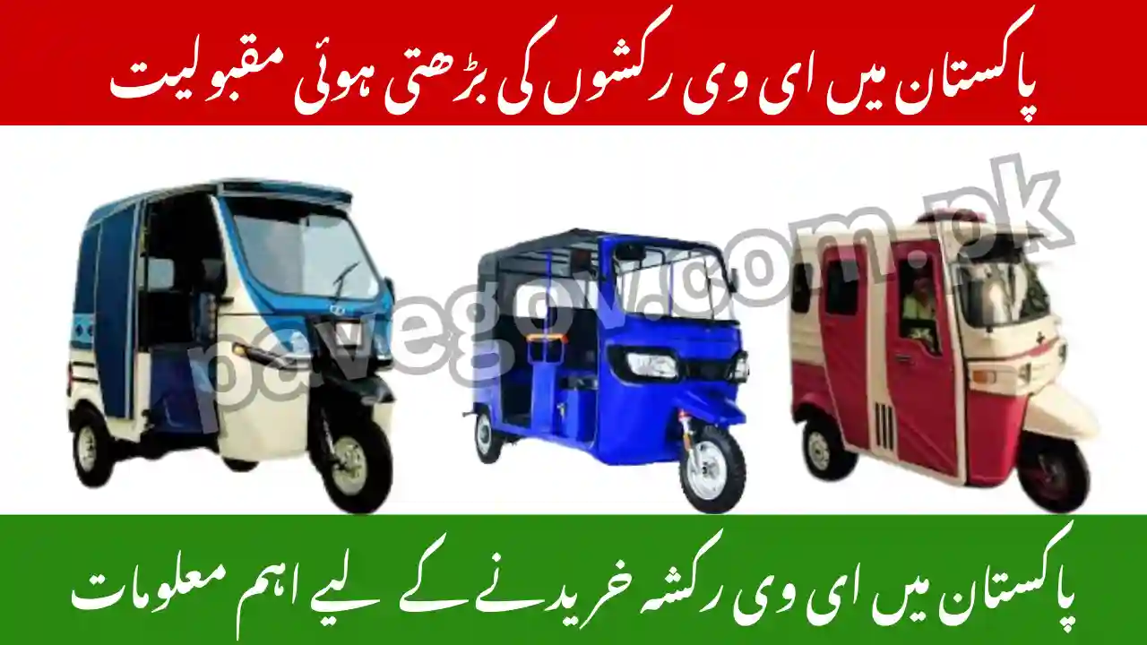 Best Government Approved EV Rickshaws in Pakistan