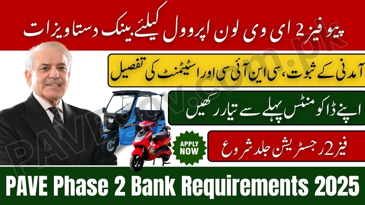 PAVE Phase 2 Bank Requirements 2025