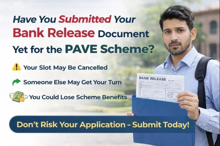 Have You Submitted Bank Release for the PAVE Scheme