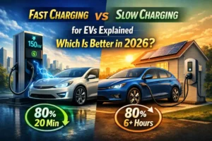 Fast Charging vs Slow Charging for EVs Explained – Which Is Better in 2026? 3 Fast Charging vs Slow Charging for EVs Explained – Which Is Better in 2026