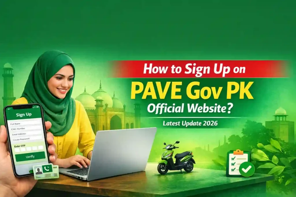 How to Sign Up on PAVE Gov PK Official Website? Step by Step Latest Guide 2026 5 How to Sign Up on PAVE Gov PK Official Website?