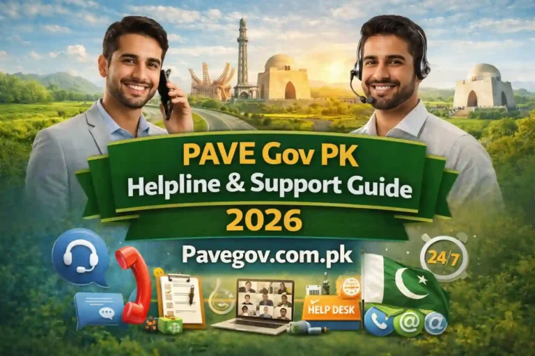 PAVE Gov PK Helpline & Support Guide 2026