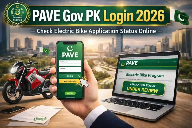 PAVE Gov PK Login 2026 – Check Electric Bike Application Status Online