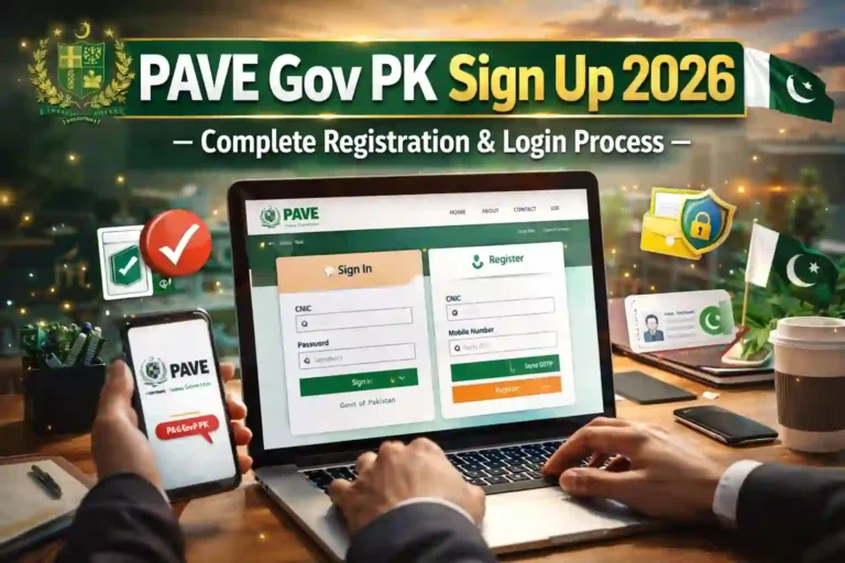 PAVE Gov PK Sign Up 2026 – Complete Registration & Login Process