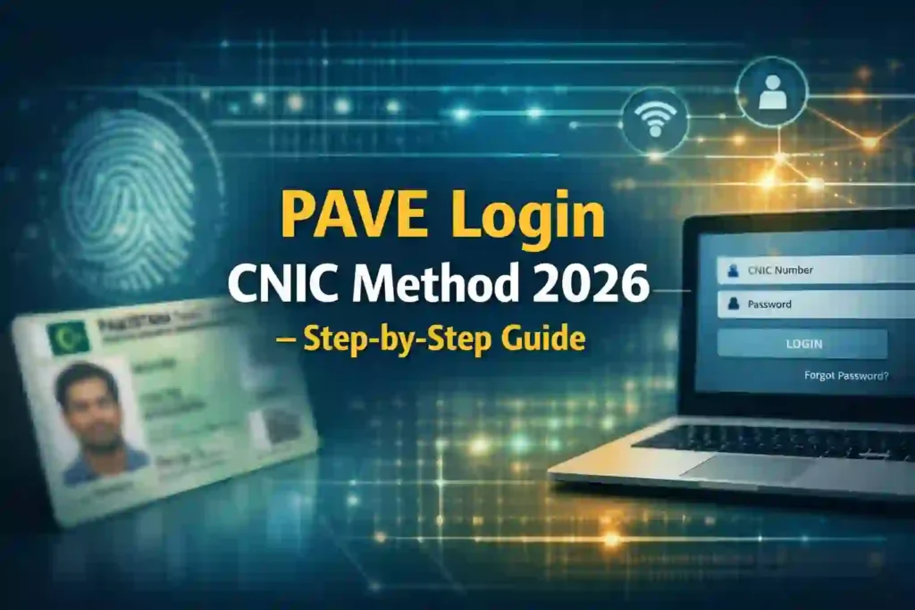 PAVE Login CNIC Method 2026 – Step by Step Guide