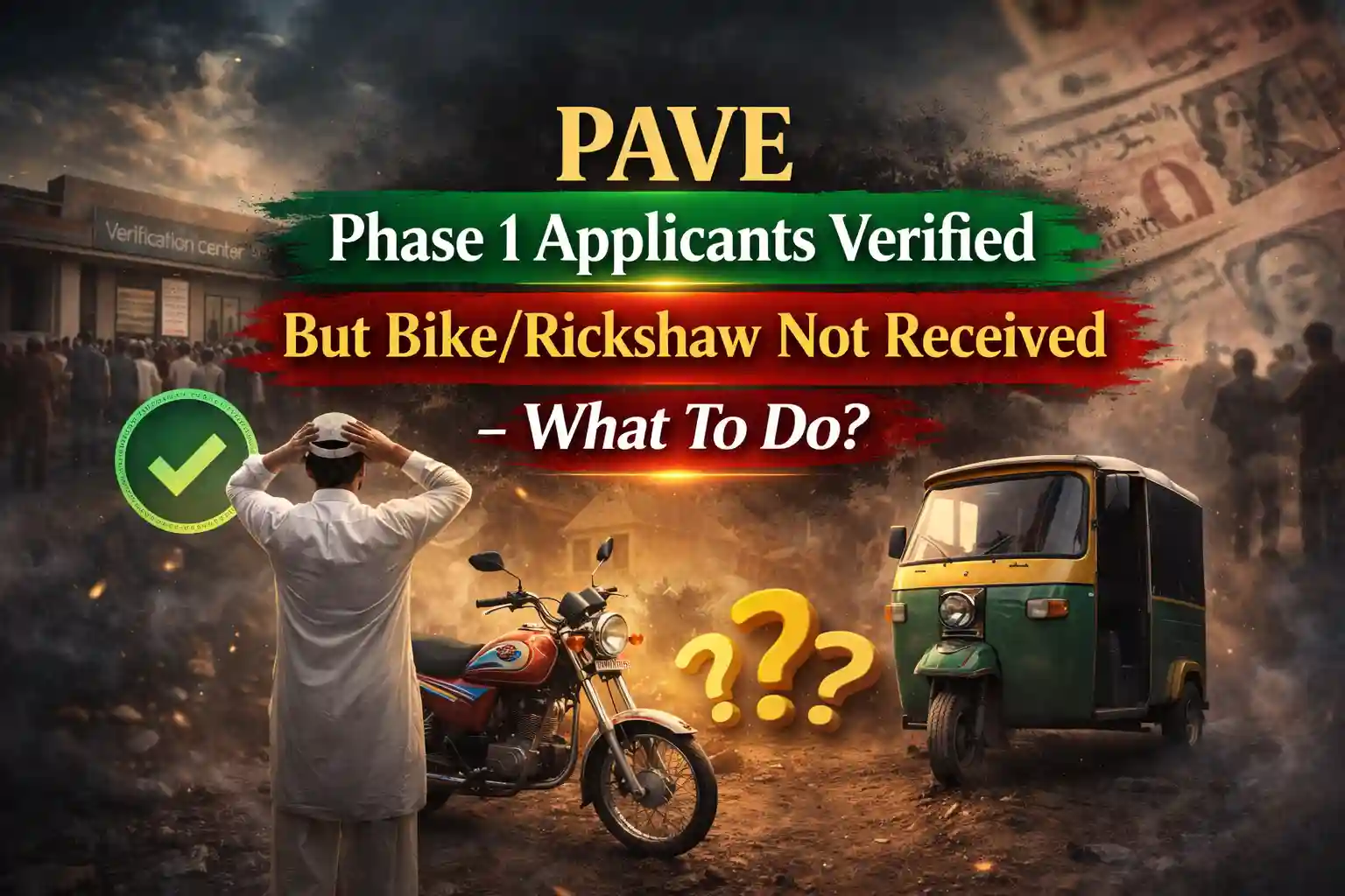 PAVE Phase 1 Applicants Verified But Bike/Rickshaw Not Received – What To Do? 1 PAVE Phase 1 Applicants Verified But BikeRickshaw Not Received – What To Do