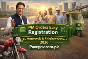 PM Orders Easy Registration for Motorcycle Rickshaw Owners in Pakistan 2026 – Latest Update Details