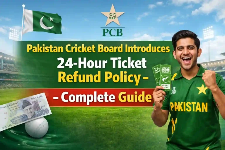 Pakistan Cricket Board Introduces 24-Hour Ticket Refund Policy
