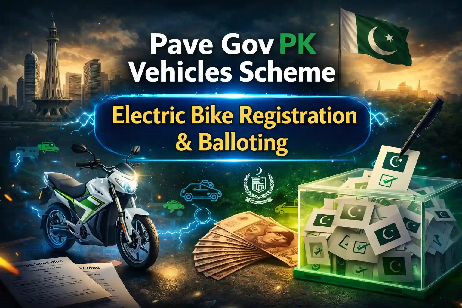 Pave Gov PK Vehicles Scheme Electric Bike Registration & Balloting