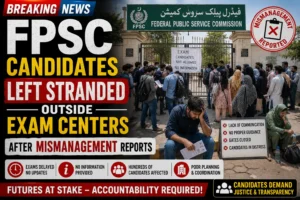 FPSC Candidates Left Stranded Outside Exam Centers After Mismanagement Reports