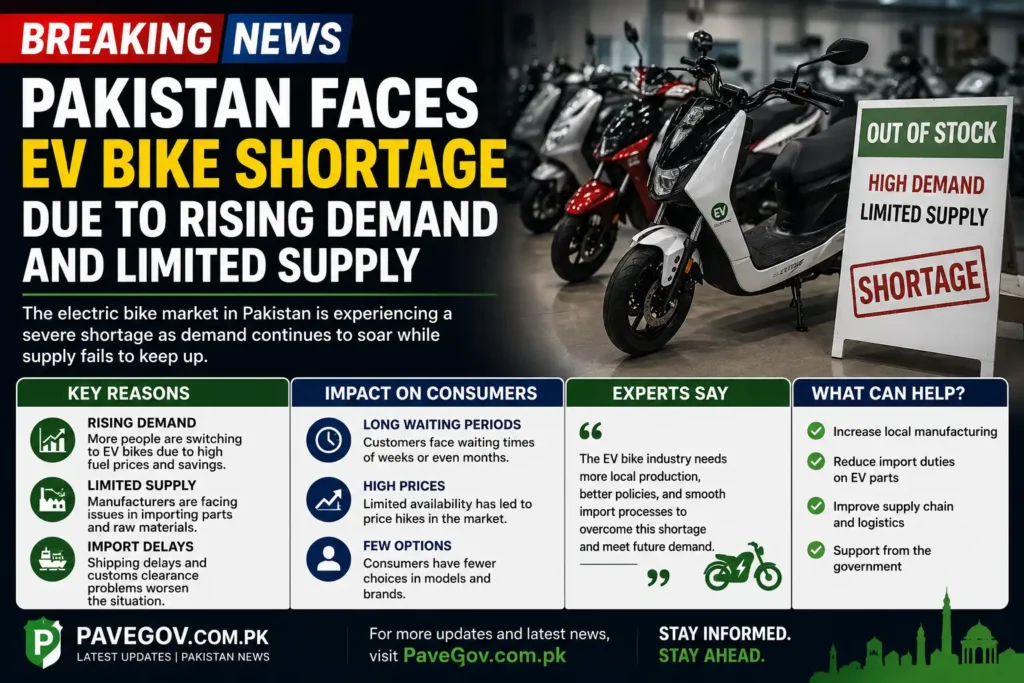 Pakistan Faces EV Bike Shortage Due to Rising Demand and Limited Supply