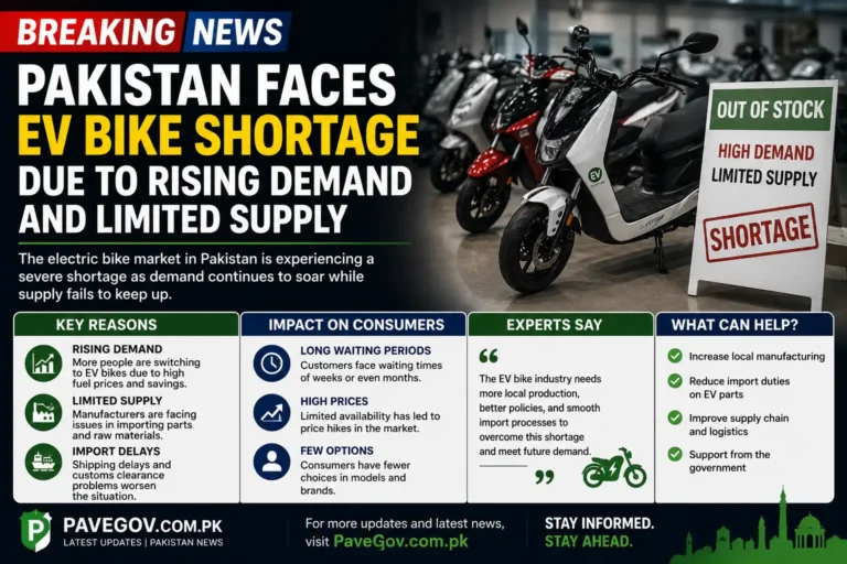 Pakistan Faces EV Bike Shortage Due to Rising Demand and Limited Supply