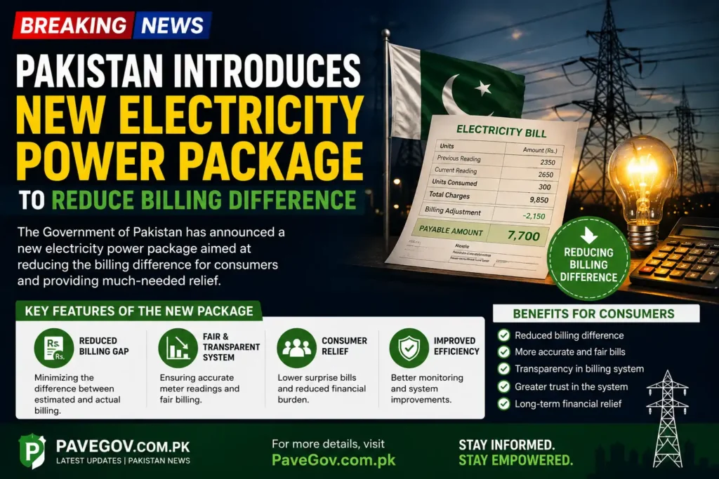 Pakistan Introduces New Electricity Power Package to Reduce Billing Difference