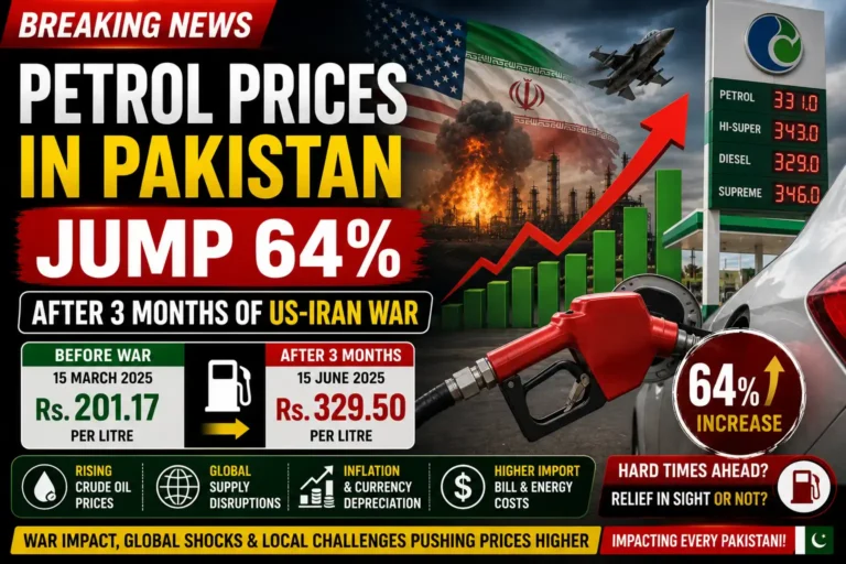 Petrol Prices in Pakistan Jump 64% After 3 Months of US-Iran War