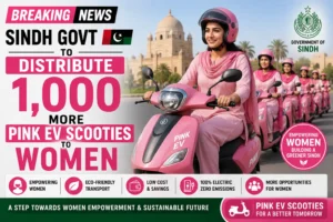 Sindh Govt to Distribute 1,000 More Pink EV Scooties to Women