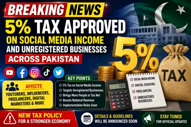 Govt Approves 5% Tax on Income from Unregistered Shops, Businesses and Social Media Earnings 4 Govt Approves 5% Tax on Income from Unregistered Shops, Businesses and Social Media Earnings