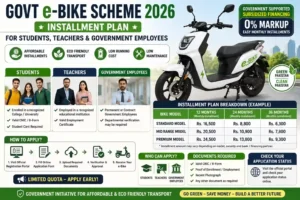 Govt e-Bike Scheme 2026 Installment Plan | Breakdown for Students, Teachers & Government Employees 1 Govt e-Bike Scheme 2026 Installment Plan Breakdown for Students, Teachers & Government Employees