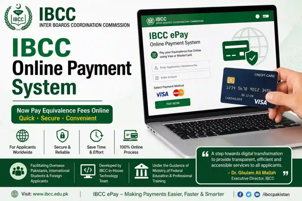 IBCC Launches Online Payment System for Equivalence Services – Applicants Can Now Pay Fees Digitally 2 IBCC Launches Online Payment System for Equivalence Services – Applicants Can Now Pay Fees Digitally