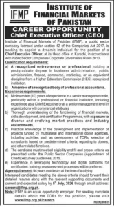 IFMP CEO Jobs 2026 – New Executive Career Opportunity in Karachi 1 IFMP CEO Jobs 2026 – New Executive Career Opportunity in Karachi