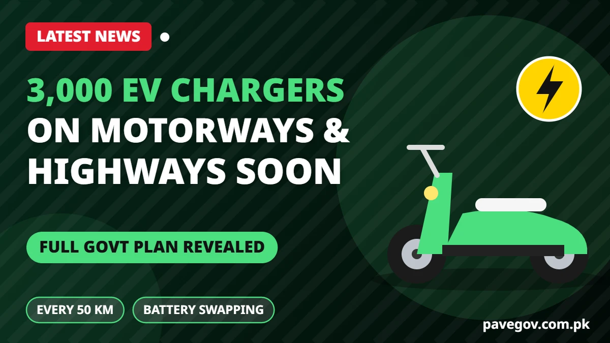 Latest News: 3,000 EV Charging Stations Coming to Pakistan 5 EV charging stations in Pakistan