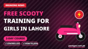 Breaking News: Free Scooty Training for Girls Starts in Lahore 1 Breaking News: Free Scooty Training for Girls Starts in Lahore